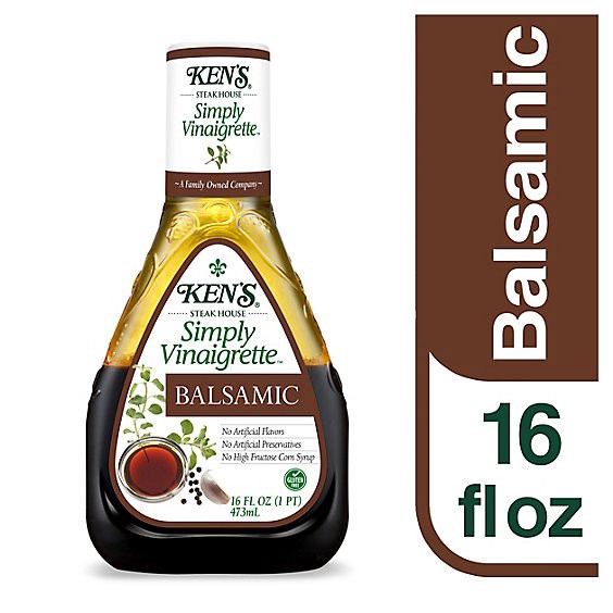 slide 1 of 1, Kens Steak House Dressing Simply Vinaigrette Balsamic - 16 Fl. Oz., 16 fl oz