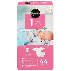 Signature Select/care Premium Baby Diapers Size 1 - 44 Count
