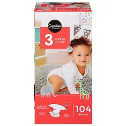 Signature Select/care Premium Baby Diapers Size 3 - 104 Count
