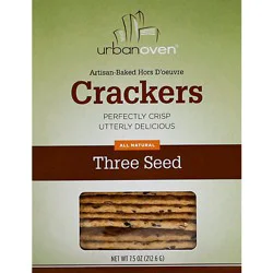 Urban Ovens Three Seed Crackers - 7.5 Oz