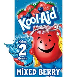 Kool-Aid Unsweetened Mixed Berry Artificially Flavored Powdered Soft Drink Mix Packet - 0.22 Oz