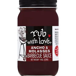 Rub With Love Ancho Molasses Bbq Sauce - 16 Oz