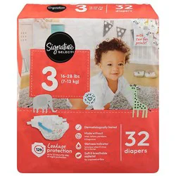 Signature Select/care Premium Baby Diapers Size 3 - 32 Count