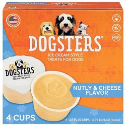 Dogsters Treat For Dogs Ice Cream Style Nutly Peanut Butter And Cheese Flavor - 4-3.5 Fl. Oz.