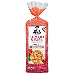 Quaker Rice Cakes Gluten Free Tomato & Basil - 6.1 Oz