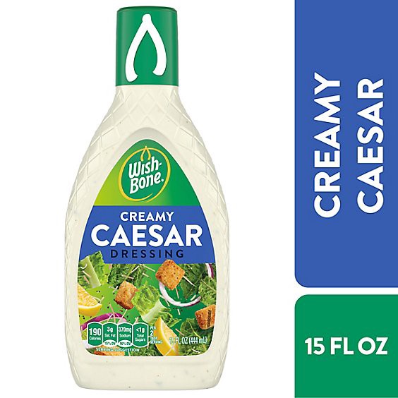 slide 1 of 12, Wish-Bone Creamy Caesar Salad Dressing - 15 Fl Oz, 15 fl oz