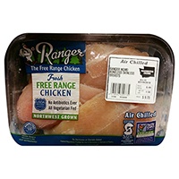 slide 1 of 1, Ranger Air Chilled Chicken Breast Boneless Skinless - 1.5 Lb, 