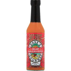 Daves Gourmet Sauce Hot Crmy Garlic Red Pepper - 8 Oz