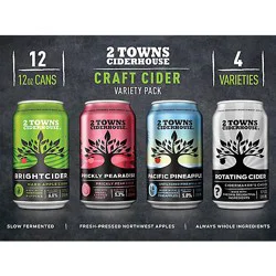 2 Towns Ciderhouse Variety Pack In Cans - 12-12 Fl. Oz.