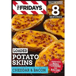 Tgi Fridays Loaded Cheddar & Bacon Potato Skins Value Size Frozen Snacks - 22.3 Oz