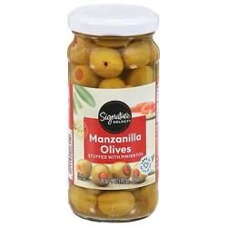 Signature Select Olives Manzanilla Stuffed With Pimiento - 5 Oz