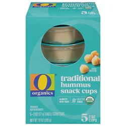 O Organics Traditional Hummus Snack Cups - 5-2 Oz