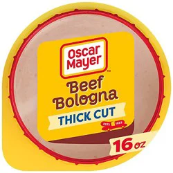 Oscar Mayer Thick Cut Beef Bologna Sliced Lunch Meat - 16 Oz
