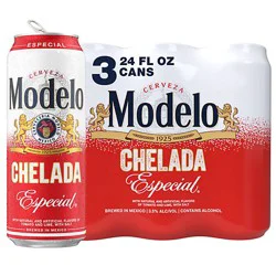 Modelo Chelada Especial Mexican Import Flavored Beer 3.5% Abv Can - 3-24 Fl. Oz.
