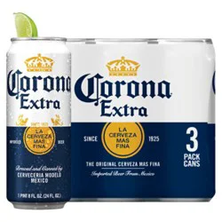 Corona Extra Lager Mexican Beer 4.6% Abv Can - 3-24 Fl. Oz.