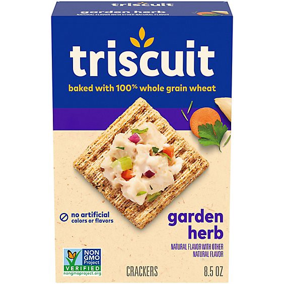 slide 1 of 1, Triscuit Garden Herb Whole Grain Wheat Crackers - 8.5 Oz, 8.5 oz