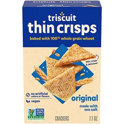 Triscuit Thin Crisps Original Whole Grain Wheat Vegan Crackers - 7.1 Oz