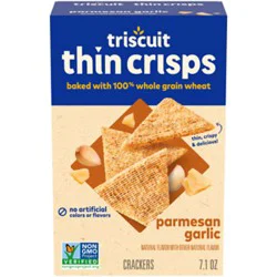 Triscuit Thin Crisps Parmesan Garlic Whole Grain Wheat Crackers - 7.1 Oz