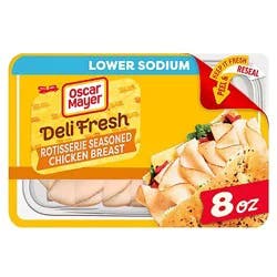 Oscar Mayer Deli Fresh Rotisserie Seasoned Chicken Breast Lunch Meat With Lower Sodium - 8 Oz