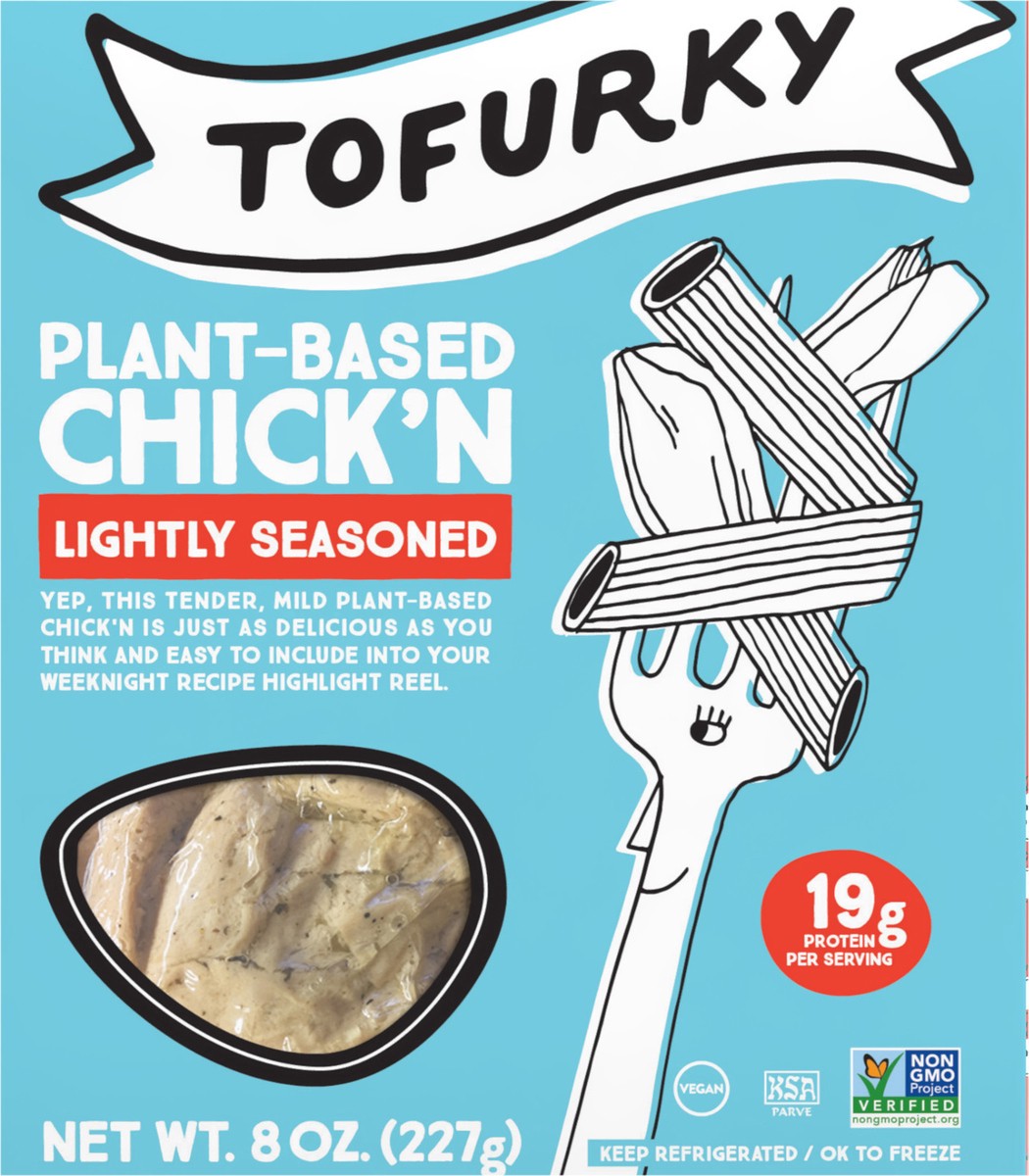 slide 3 of 9, Tofurky Lightly Seasoned Chick N - 8 Oz, 8 oz