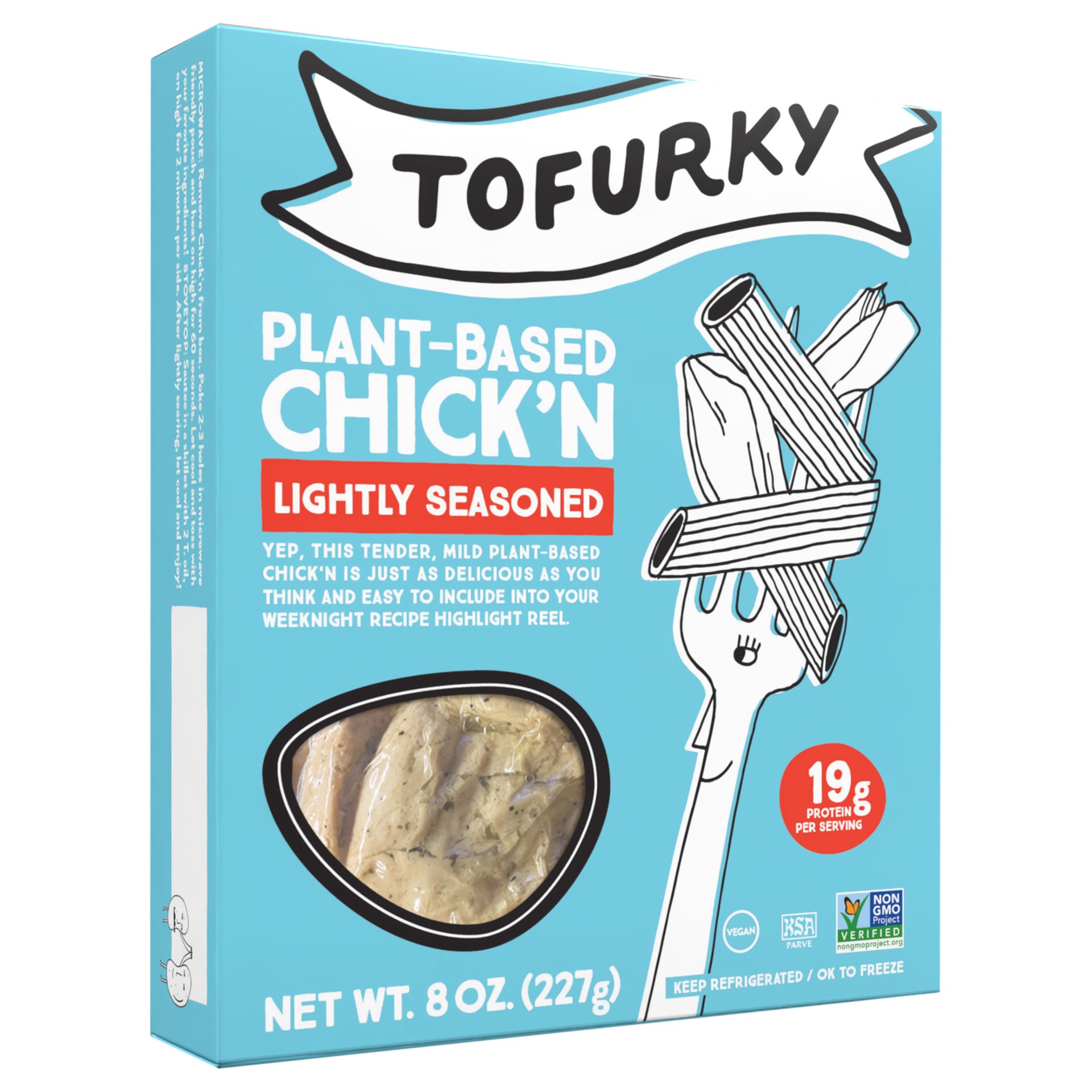 slide 2 of 9, Tofurky Lightly Seasoned Chick N - 8 Oz, 8 oz