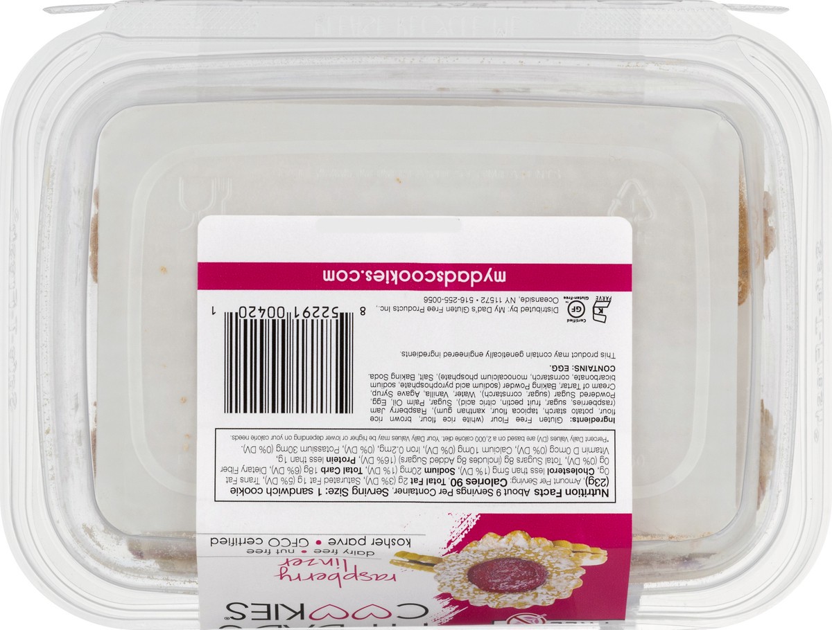 slide 8 of 11, My Dads Cookie Gluten Free Raspberry Linzer - 6 Oz, 6 oz