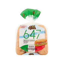 Schmidt Old Tyme 647 Italian Hoagie Rolls Low Calorie Bread - 6 Count