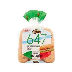 Schmidt Old Tyme 647 Italian Hoagie Rolls Low Calorie Bread - 6 Count