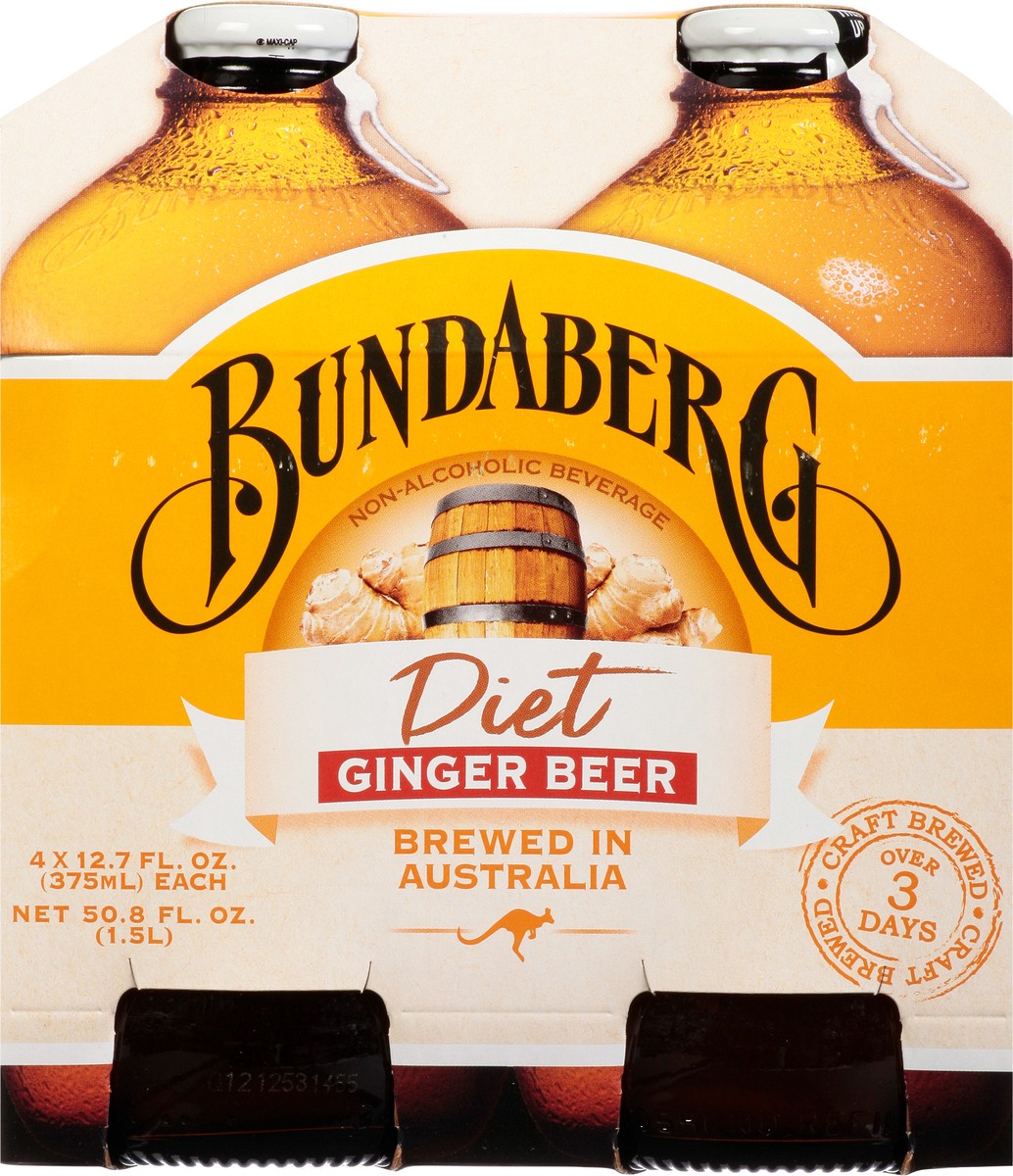 slide 8 of 12, Bundaberg Diet Ginger Beer - 4-12.7 Fl. Oz., 4 ct; 375 ml