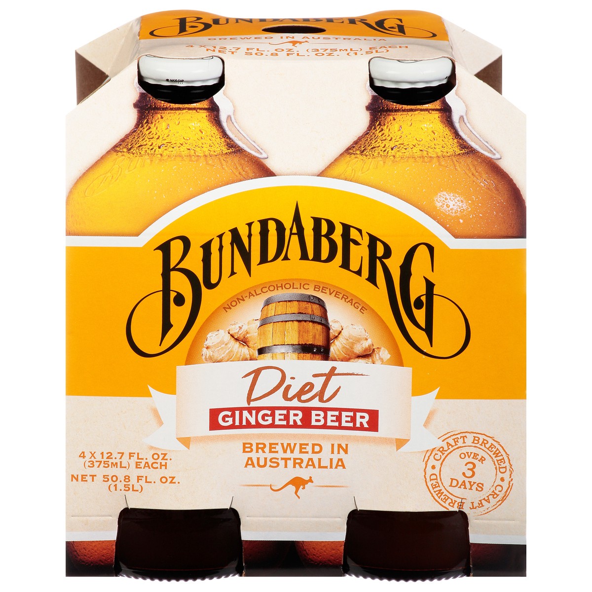 slide 7 of 12, Bundaberg Diet Ginger Beer - 4-12.7 Fl. Oz., 4 ct; 375 ml
