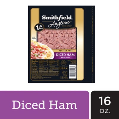 slide 1 of 1, Smithfield Anytime Favorites Hickory Smoked Diced Ham - 16 Oz, 16 oz