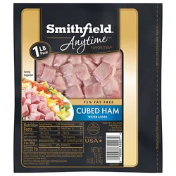 Smithfield Anytime Favorites Hickory Smoked Cubed Ham - 16 Oz