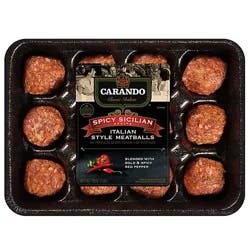 Carando Italian Style Sicilian Recipe Hot Meatballs - 16 Oz