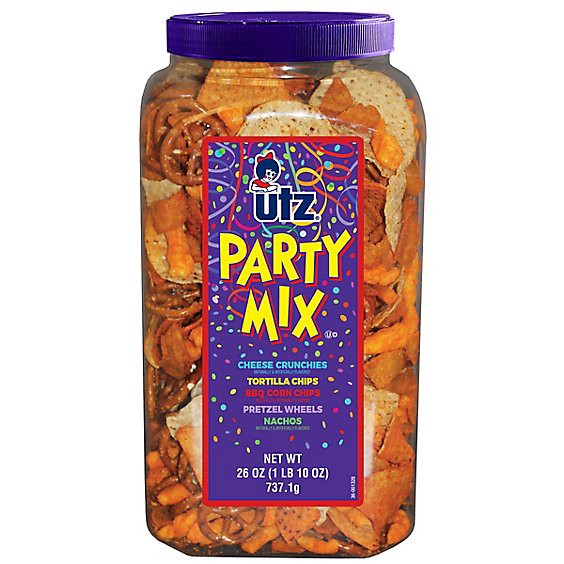 slide 1 of 1, Utz Party Mix Barrel - 26 Oz, 26 oz