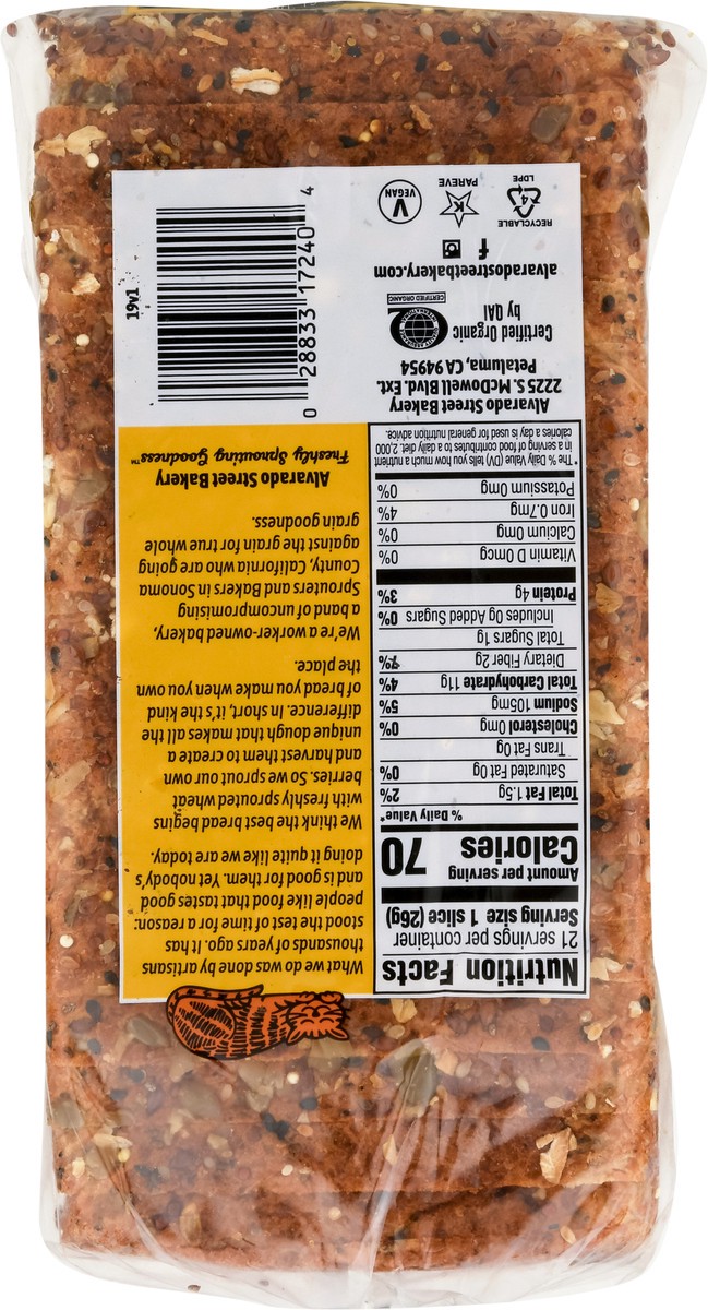 slide 12 of 12, Alvarado Street Bakery Sprouted Sonoma Seeds Thin Sliced Bread - 19 Oz, 19 oz