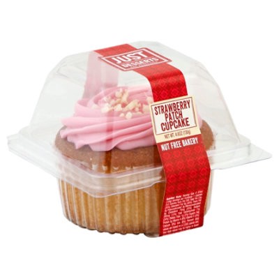 slide 1 of 1, Cupcakes Strawberry Patch Just Desserts - 4.4 Oz, 4.6 oz