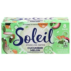Soleil Sparkling Water Cucumber Melon - 8-12 Fl. Oz.