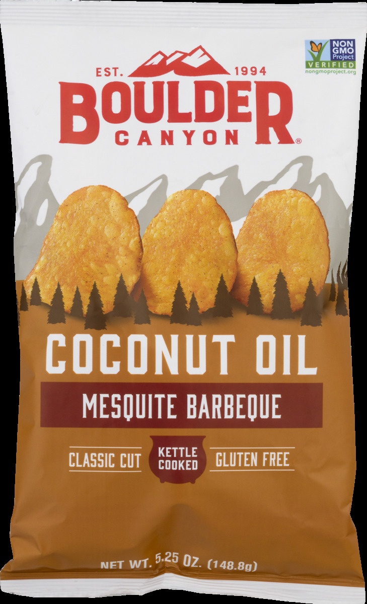 slide 10 of 11, Boulder Canyon Coconut Oil Mesquite Barbecue Kettle Chips, 5.25 oz