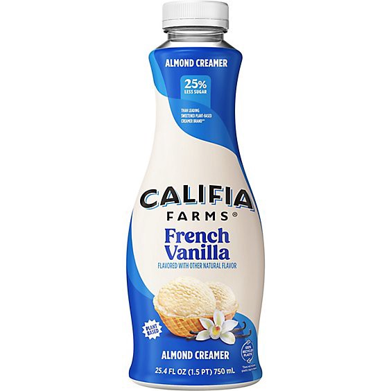 slide 1 of 1, Califia Farms French Vanilla Almond Milk Coffee Creamer - 25.4 Fl. Oz., 25.4 fl oz