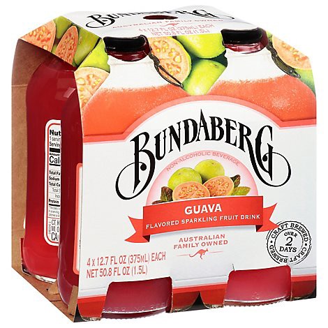 slide 1 of 1, Bundaberg Beverage Non Alcoholic Sparkling Fruit Drink Guava - 4-12.7 Fl. Oz., 4 ct