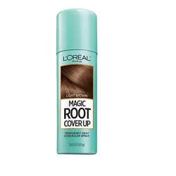 L'oreal Paris Magic Root Cover Up Temporary Concealer Spray For Gray Light Brown - 2 Oz