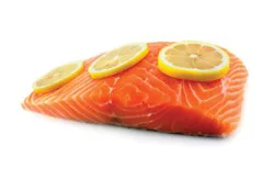 Service Case Fresh Atlantic Salmon Color Added Portion - 5 Oz Each