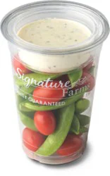 Fresh Cut Tomato & Snap Peas With Dip Ranch - 6 Oz (360 Cal)