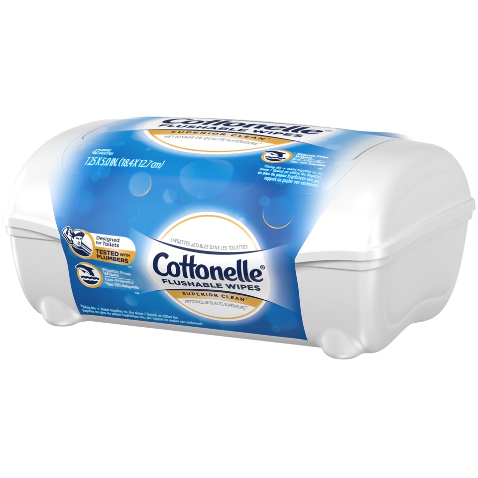 slide 3 of 3, Cottonelle Flushable, 42 ct