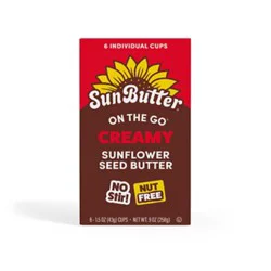 Sunbutter Sunflower Butter On The Go Single Cups Creamy - 6-1.5 Oz