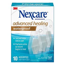 Nexcare Bandages Pain Reliever Waterproof Assorted Sized - 10 Count