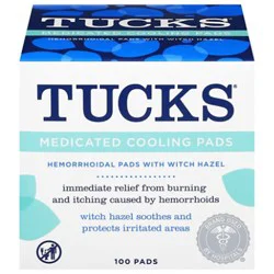 Tucks Cooling Pads Medicated Pads - 100 Count