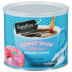Signature Select Donut Shop Collection Coffee Ground Light Roast - 24.2 Oz