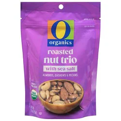 O Organics Nut Trio Roasted With Sea Salt - 8 Oz