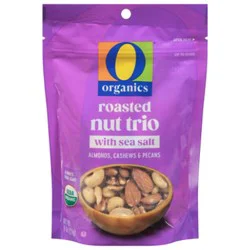 O Organics Nut Trio Roasted With Sea Salt - 8 Oz